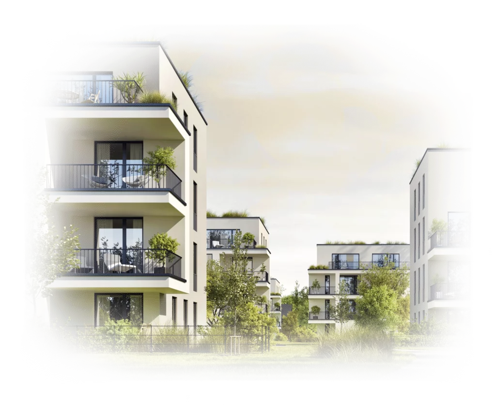 vu sur un lotissement de logement sociaux économes.
